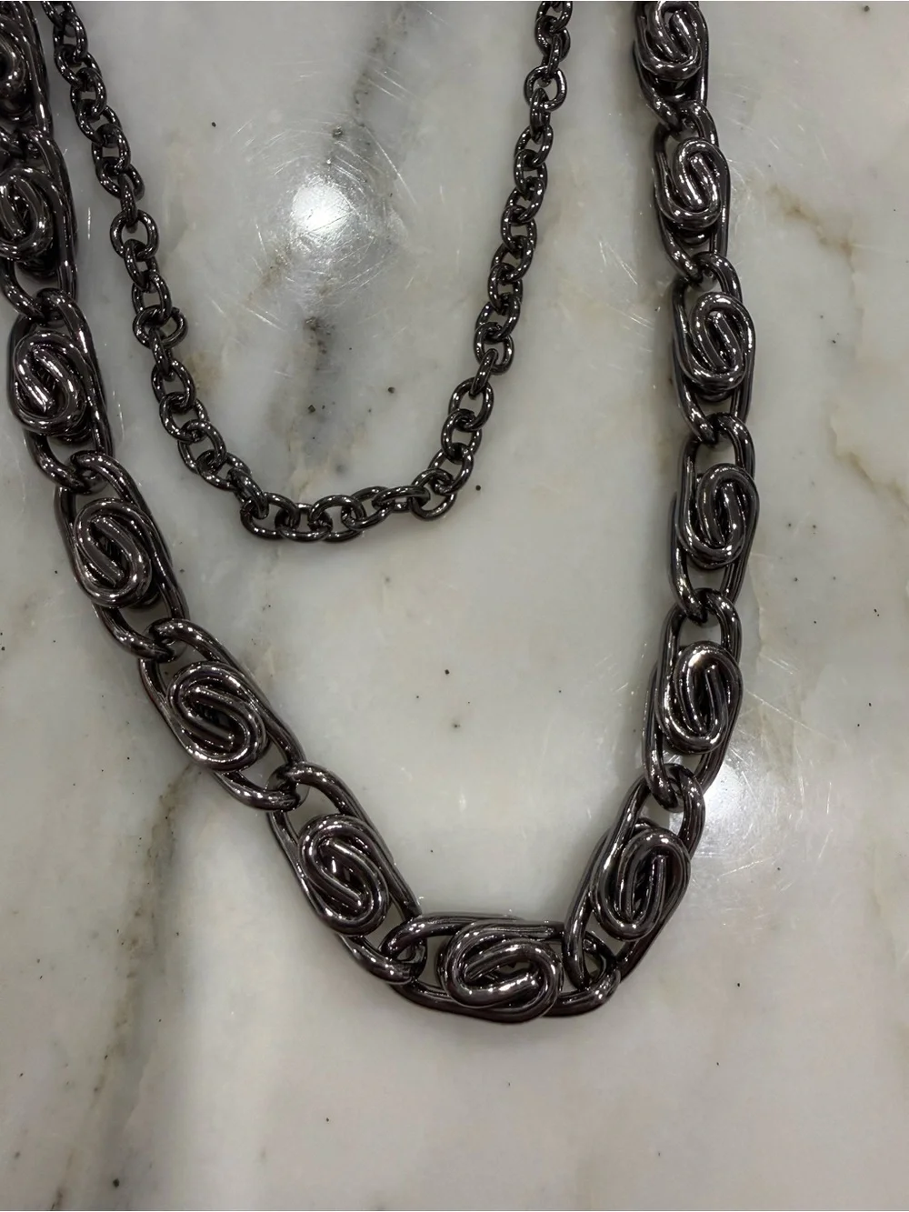 Gunmetal Skeleton Pants Chain